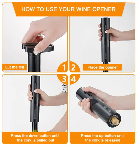 Electric Wine Bottle Opener Kit